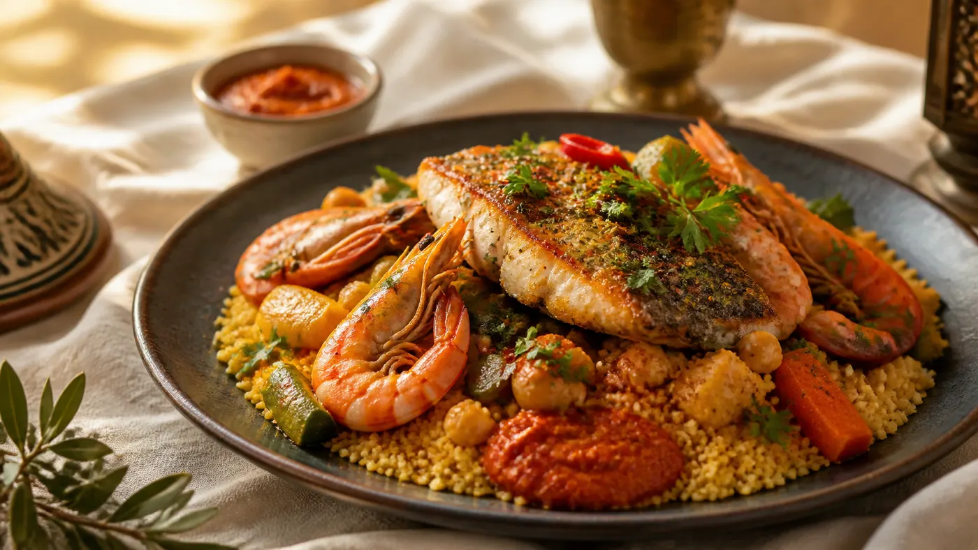 Couscous aux fruits de mer raffine